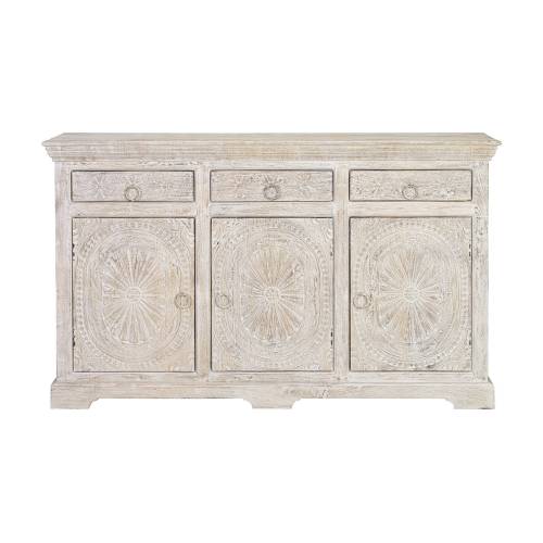 Buffet bas en bois de manguier