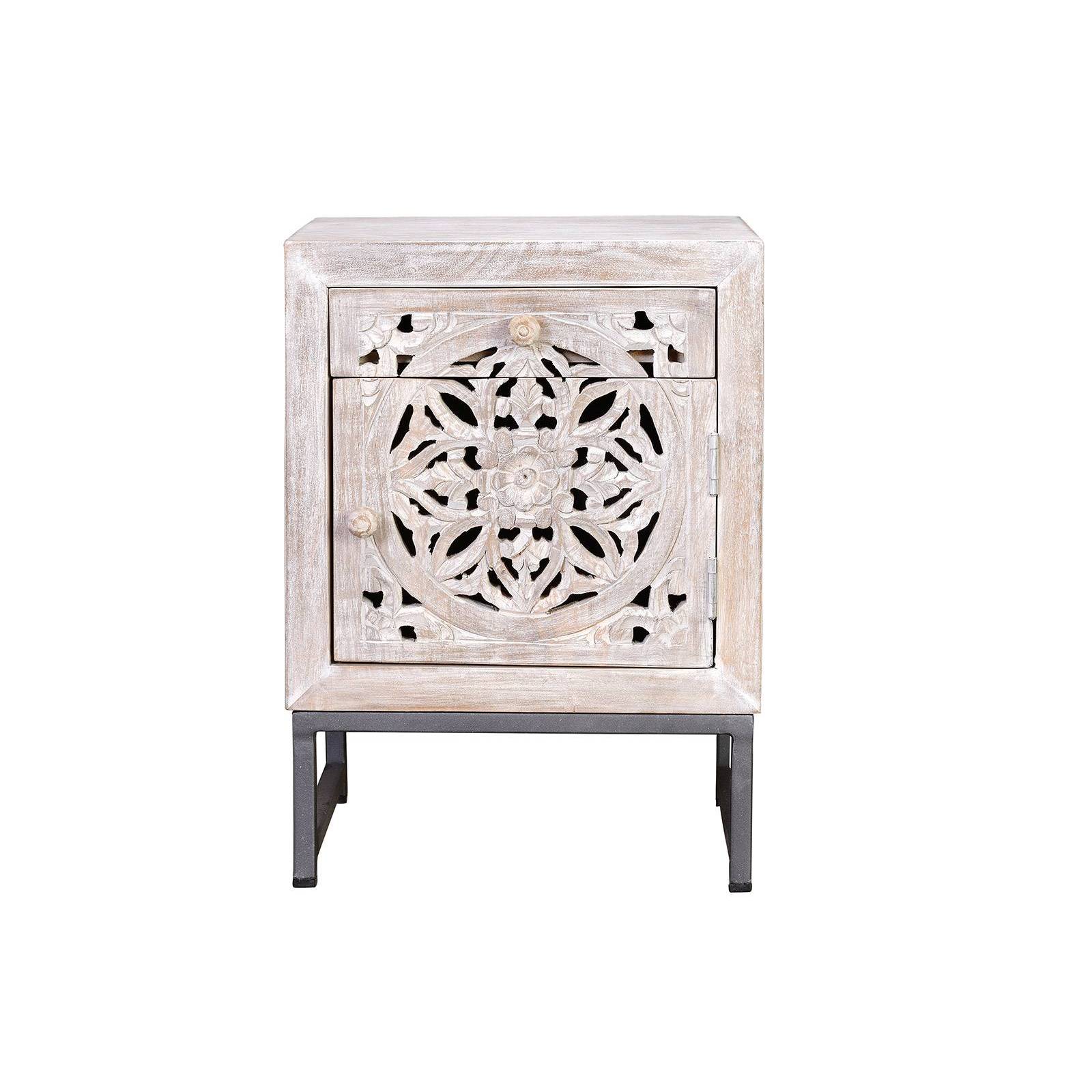 Table de chevet blanche | Manguier Myconos