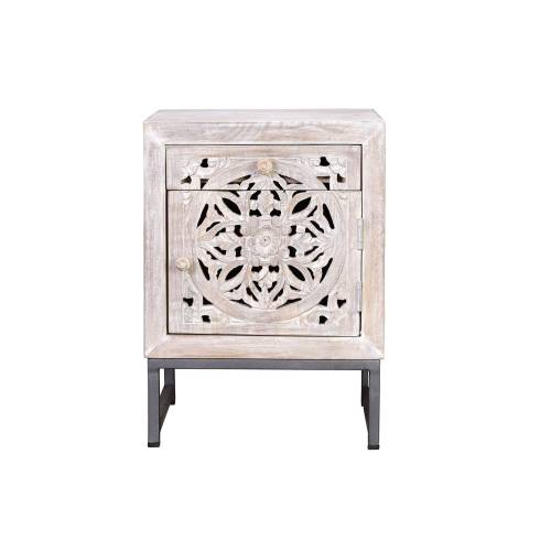 Table de chevet blanche