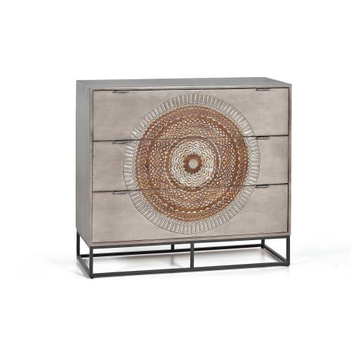 Commode bois 3 tiroirs