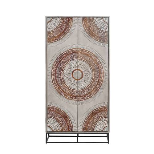 Armoire en manguier massif sculpté