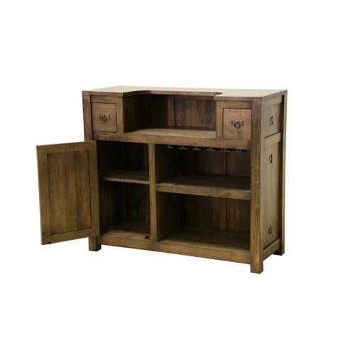 Meuble Mini Bar Salon Bois Massif Tanoa - Exotique