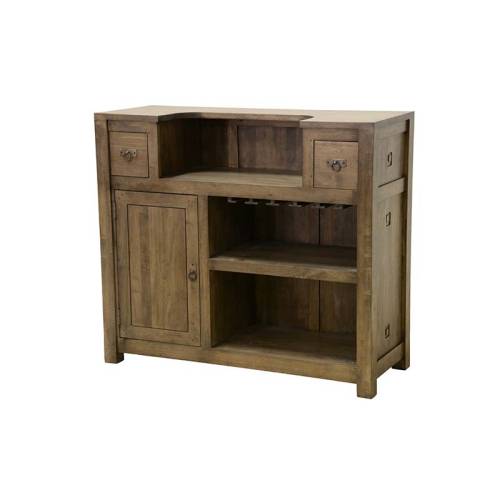Meuble Mini Bar Salon Bois Massif Tanoa - Exotique