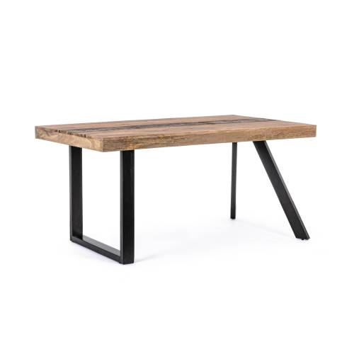 Table 160x90 en bois recyclé et métal