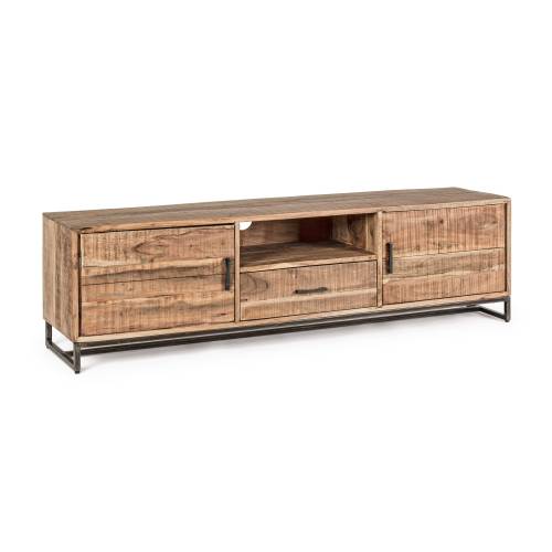 Meuble tele bois en acacia et métal