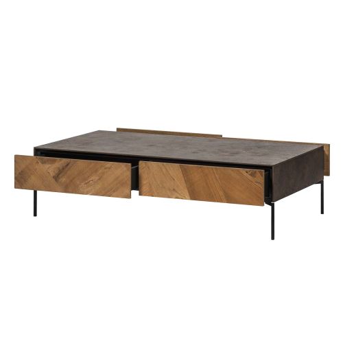 Table basse avec tiroir | Teck Osmose