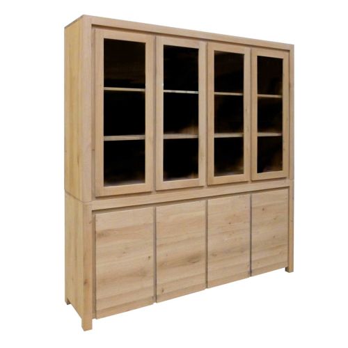 Grand buffet vaisselier moderne | Chêne Tibo - Contemporain