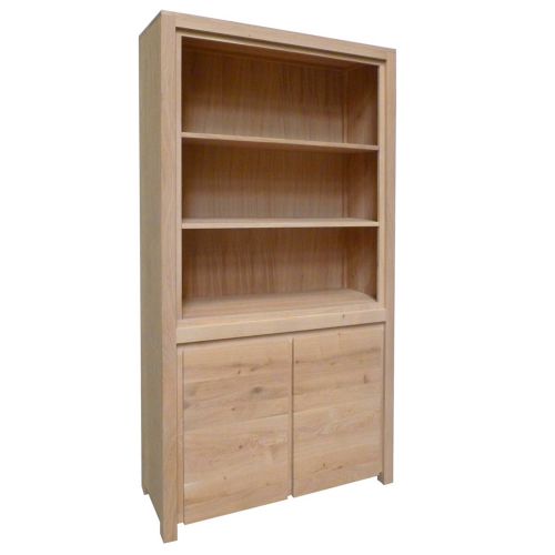 Bibliothèque en bois Massif | Chêne Tibo - Contemporain