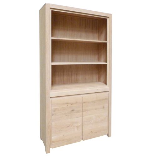 Bibliothèque en bois Massif | Chêne Tibo - Contemporain