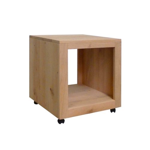 Bout de canapé contemporain cubique | Chêne Tibo - Contemporain