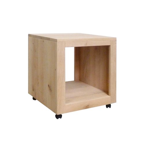 Bout de canapé contemporain cubique | Chêne Tibo - Contemporain