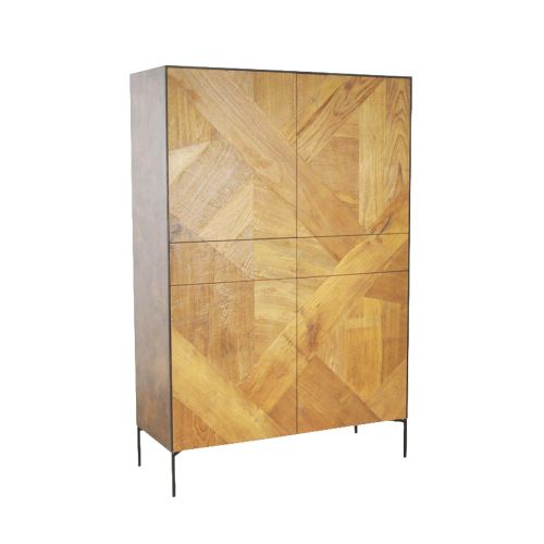 Buffet haut 4 portes 2 tiroirs | Teck Osmose - Industriel