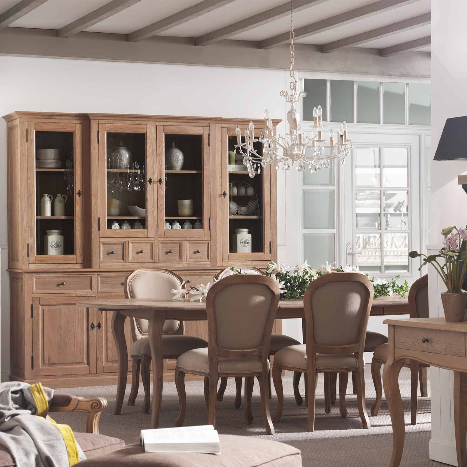 Buffet vaisselier Tradition Louise Chêne - meubles classiques