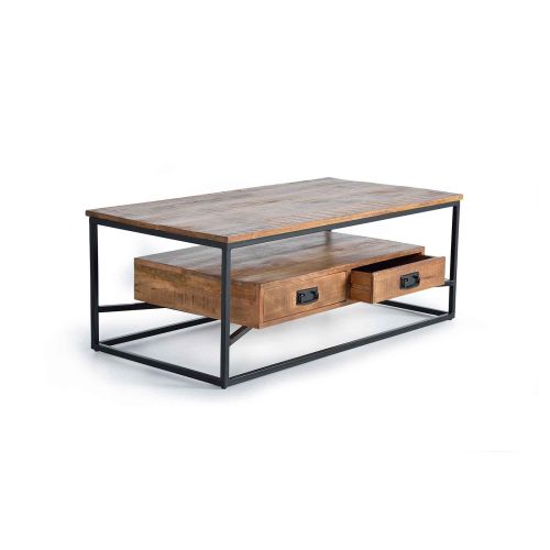 Table basse manguier et metal | Mix & Match