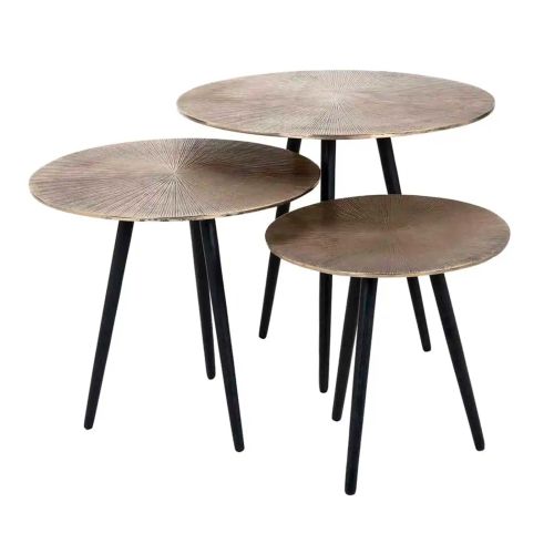 Table basse set de 3 | Aluminium et Métal Meknès