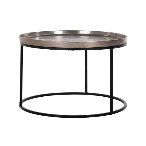 Table basse ronde champagne | Aluminium et Métal Meknès