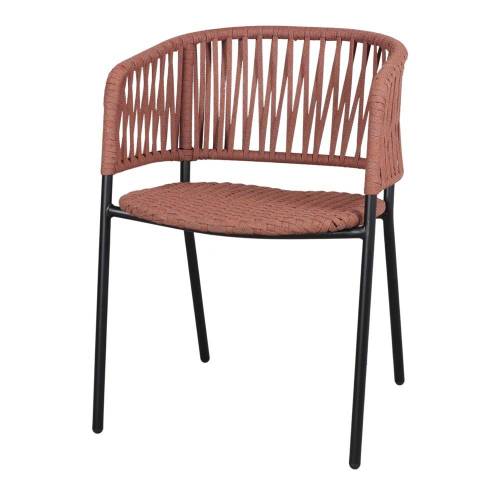Chaise en corde rouge naturelle