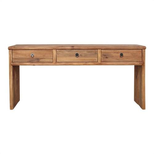 Console pin 3 tiroirs en bois recyclé