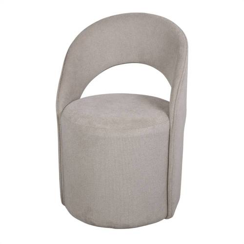 Pouf gris clair tapissé