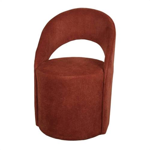 Pouf rouge tapissé