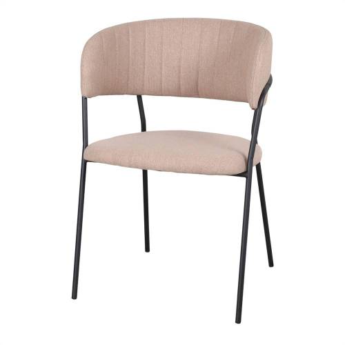 Chaise arrondie couleur taupe