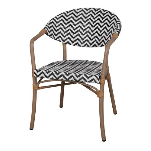 Chaise d'extérieur en aluminium et rotin