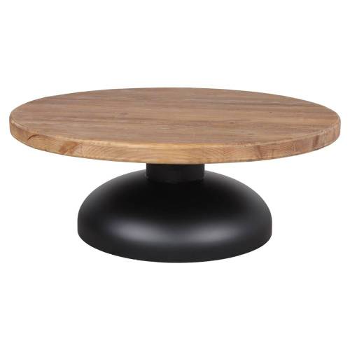Table basse bois et noir en pin recyclé