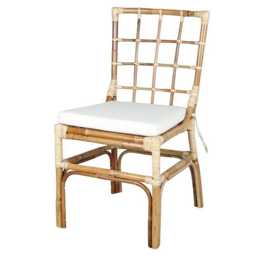 Chaise tressée rotin naturel