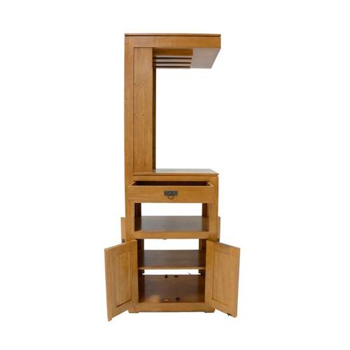 Bar Avec Verre Suspendu Bois Massif Oméga - Contemporain