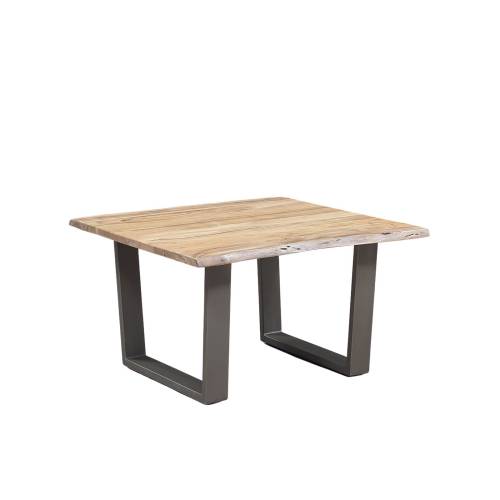 Table basse carrée bois nature industriel