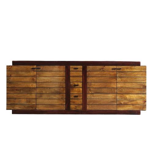 Buffet bicolore bois exotique 