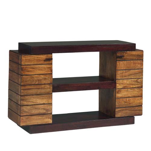 Console bois exotique bicolore