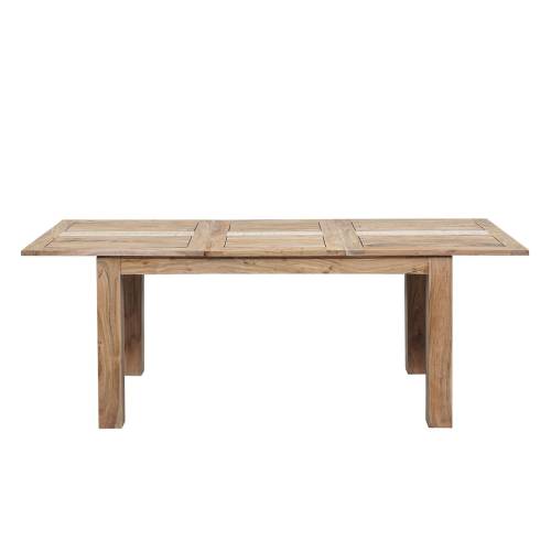 Table à manger plateau cannage 155 rallonge 60 - Exotique