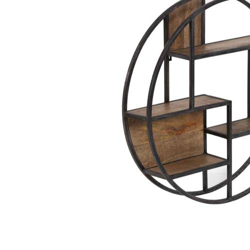 Etagere bois metal ronde | Manguier Stockholm