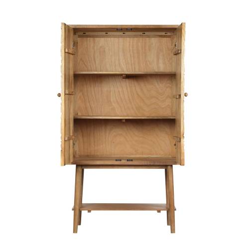 Buffet haut sculpté 2 portes | Manguier Botania - Exotique