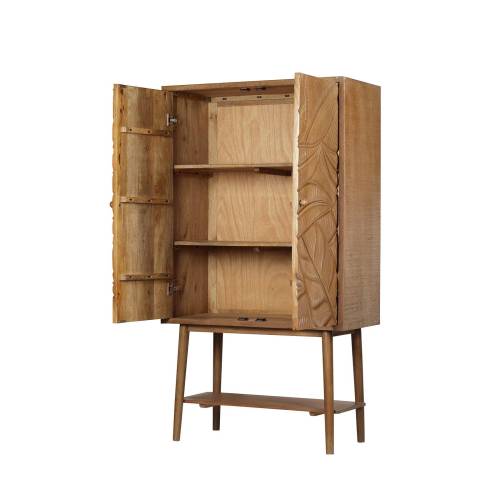 Buffet haut sculpté 2 portes | Manguier Botania - Exotique