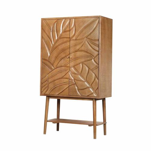 Buffet haut sculpté 2 portes | Manguier Botania - Exotique