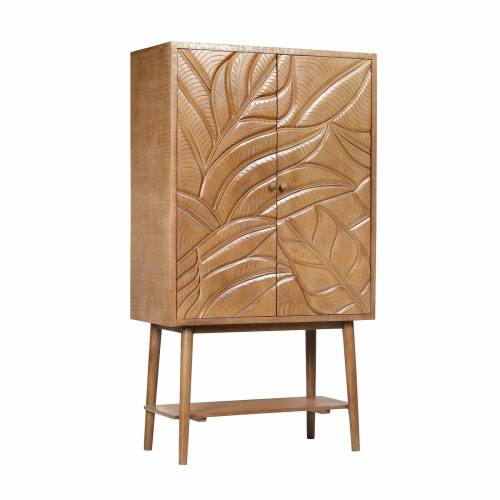 Buffet haut sculpté 2 portes | Manguier Botania - Exotique