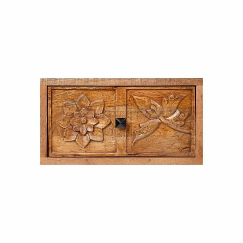 Meuble TV 2 tiroirs, 1 niche | Manguier Sculture