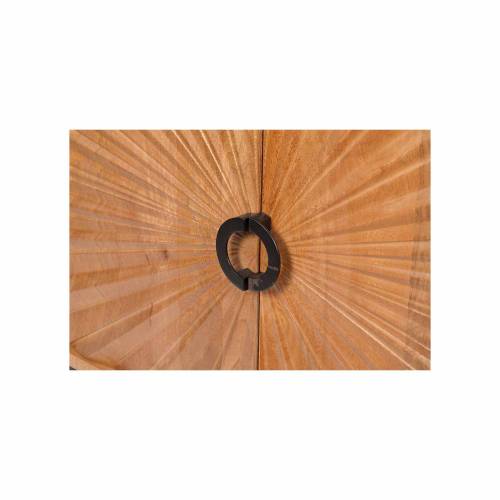 Bahut 2 portes sculptées | Manguier Solis - Contemporain