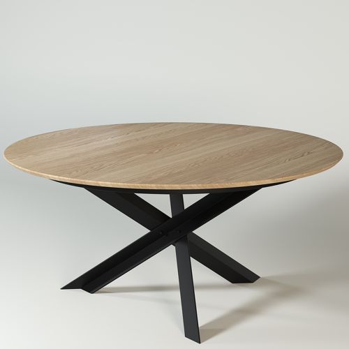 Table de Repas Ronde Conviviale 8 Places | Chêne LIGNART - Contemporain
