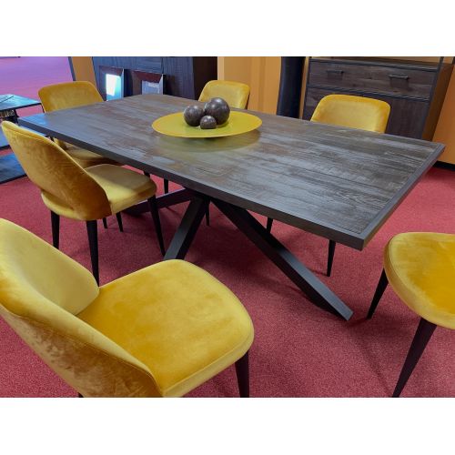Table de sejour 200 cm bois et métal industriel - MODELE EXPO* - RETRAIT SHOWROOM - Industriel