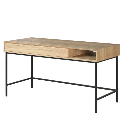 Bureau Chêne Massif & Métal Noir LIGNART | Design et Fonctionnel