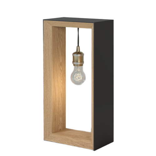 Lampe à Poser Design Bois & Métal - Chêne Massif LIGNART