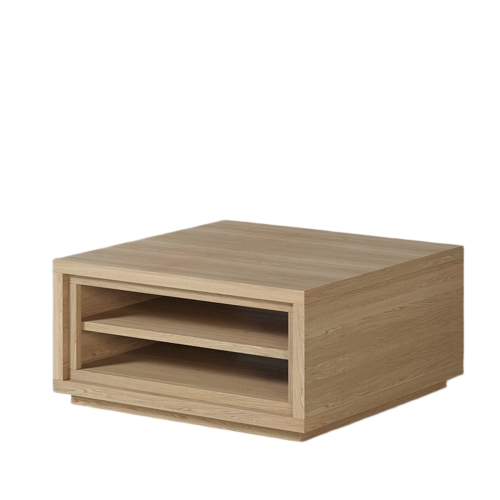 Table Basse Carrée Rangement | Chêne LIGNART - Contemporain