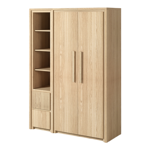Armoire 2 Portes et Niches | Chêne Absolue - Contemporain