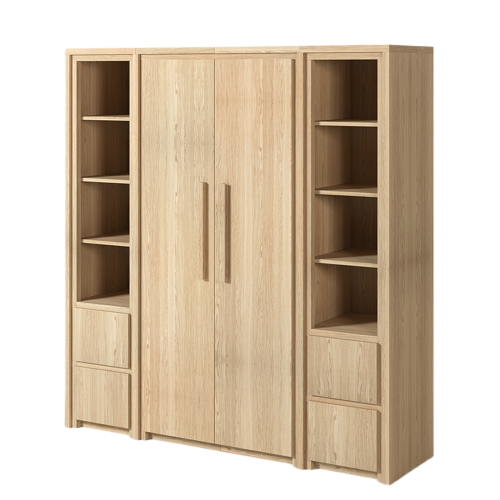 Armoire Penderie Rangement Chêne | Chêne LIGNART - Meuble de rangement