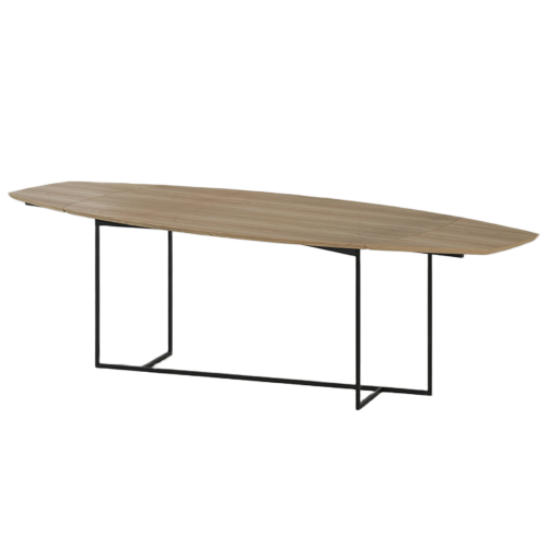 Table de Repas Chêne Clair Piètement Noir | Chêne LIGNART - Moderne