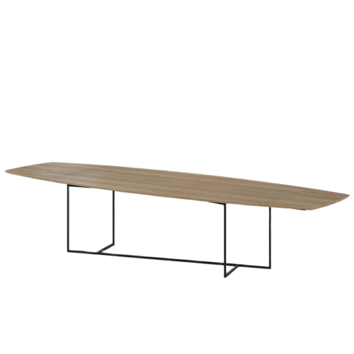 Table Rectangulaire Chêne Métal Noir | Chêne LIGNART - Design Épuré