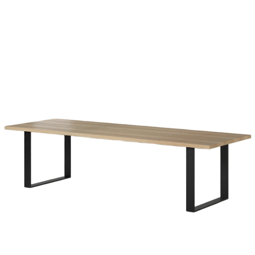 Table Salle à Manger Chêne Clair et Métal | Chêne LIGNART - Mobilier Salle à Manger